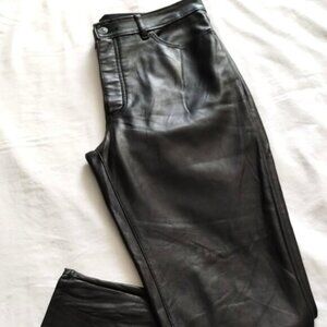 EXPRESS Black "HI Rise SKINNY" Faux LEATHER Style LEGGING Pant Sz 10